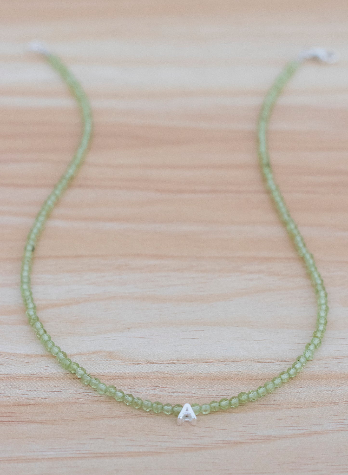 Personalised Initial Name Necklace Peridot
