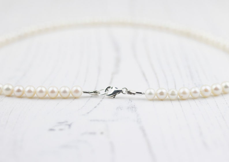 Freshwater Pearl Necklace in Sterling Silver