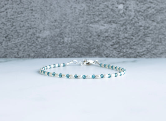 Pearl & London Blue Topaz Bracelet