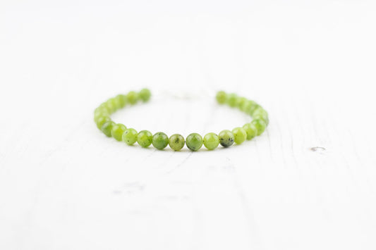 Jade Bracelet Beaded Green