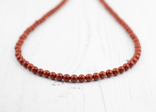 Red Jasper Beaded Necklace