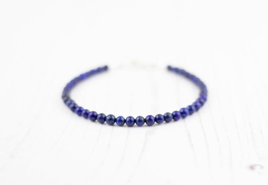 Lapis Lazuli Bracelet Beaded Blue