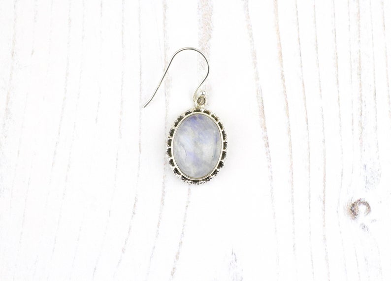 Moonstone Sterling Silver Earring