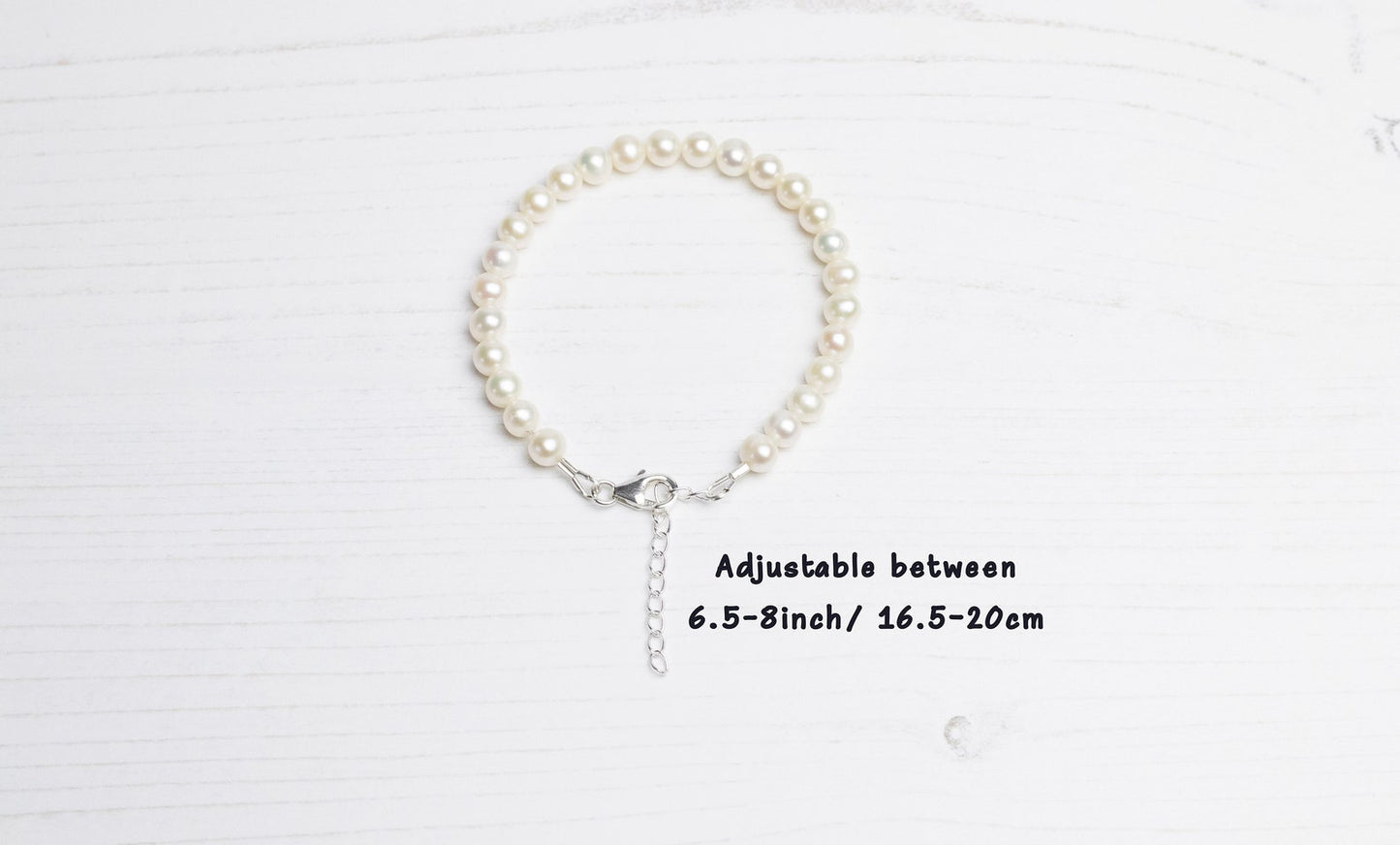 Freshwater Pearl Bracelet Beaded in Sterling Silver